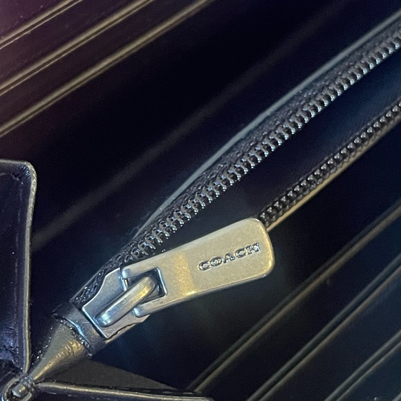 UNICORN COACH HOLOGRAM Accordion Zip Around Long Wallet Pocket Purple Green Teal - Picture 11 of 16